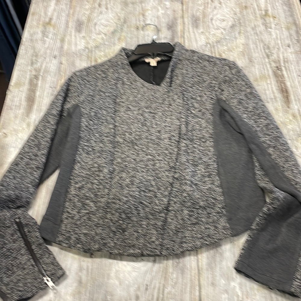 Hem And Thread Sweater Jacket - image 1